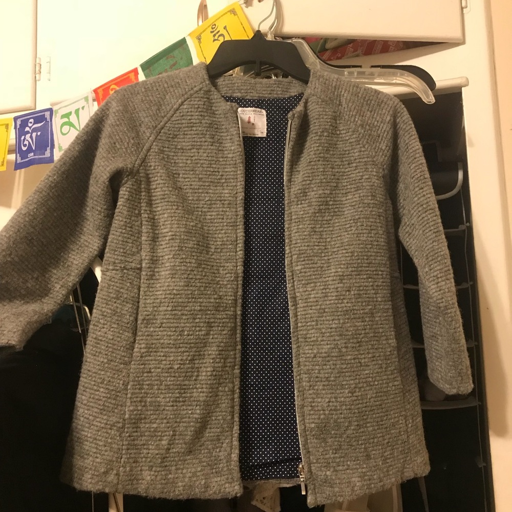 ZARA | grey textured coat